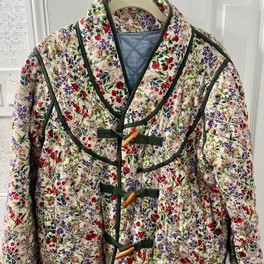 THE GREAT. Floral Quilted Jacket - Multicolor